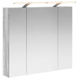 Bathroom Mirror Cabinet Grey Sonoma 80 x 14.5 x 70 cm 889116