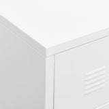 Industrial TV Cabinet White 105x35x42 cm Metal 339619