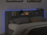 Headboard Cabinet with LED Grey Sonoma 160 x 16.5 x 103.5 cm 8006569