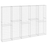 Gabion Wall with Covers Galvanised Steel 300x30x200 cm 147823
