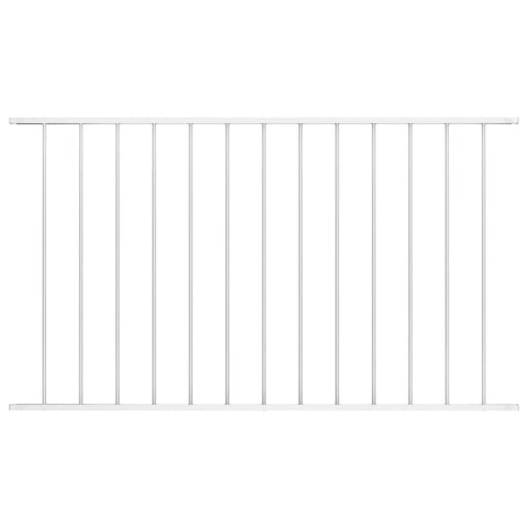 ZNTS Fence Panel Powder-coated Steel 1.7x1 m White 145225