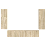 TV Cabinet Set Wall-mounted 4 pcs Sonoma Oak Engineered Wood 3409035