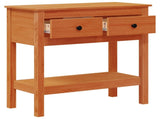 Console Table Wax Brown 75 x 35 x 75 cm Soild Pine Wood 869934
