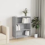Bookcase Concrete Grey 69.5x32.5x90 cm Engineered Wood 828352
