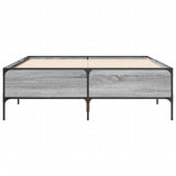 Bed Frame without Mattress Grey Sonoma 135x190 cm Double 3279815