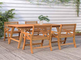 5 Piece Garden Dining Set Solid Wood Acacia 3156864
