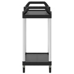 2-Tier Trolley Black 81x41x92 cm Aluminium 30326