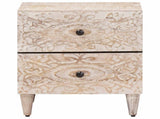 Bedside Cabinet White 40 x 33.5 x 46 cm Solid Mango Wood 4018366
