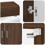 Bathroom Furniture Set TULUM 4 pcs Brown Oak 60 x 34 x 63 cm 3398051