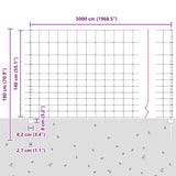 Wild Fence with Posts 50 x 1.4 m 3337156
