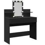 Dressing Table with LED Black 100x40x130 cm 848200