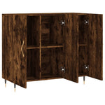 ZNTS Sideboard Smoked Oak 90x34x80 cm Engineered Wood 828089