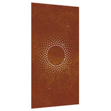 824490 Garden Wall Decoration 105x55 cm Corten Steel Sun Design