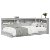 Bookcase Bed Grey sonoma 100 x 200 cm Engineered wood 3335718