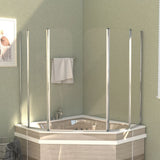 Bath Enclosures 2 pcs 104x130 cm Tempered Glass Transparent 146228