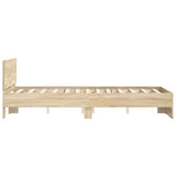 Bed Frame Sonoma Oak Engineered Wood Double Durable Modern 3207506