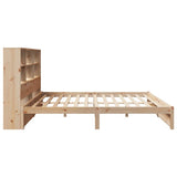 Bookcase Bed without Mattress 120x190cm Small Double Solid Wood Pine 3322381