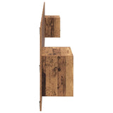 Headboard with Cabinet 3 pcs Old Wood Engineered Wood 3415827