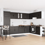 Kitchen Cabinet with Door Lucca 2 pcs Black 80 x 46 x 81.5 cm 3315012