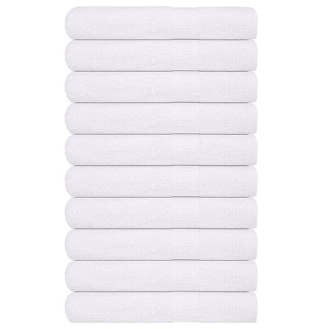 Towels 10 pcs White 100x200 cm 360 gsm 100% Cotton 136667