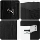 Wall Mounted Cabinet Black Oak 34.5 x 34 x 90 cm 882444