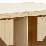 170654 Chicken Laying Nest 3 Compartments 72x33x38 cm Solid Pine Wood