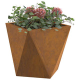 Planter 2 pcs Rusty 30 x 30 x 30 cm Weathering Steel 883821
