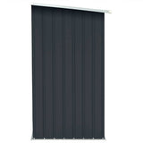 Garden Log Storage Shed Galvanised Steel 163x83x154 cm Anthracite 47091