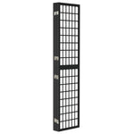 ZNTS Folding 5-Panel Room Divider Japanese Style 200x170 cm Black 352081
