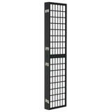 ZNTS Folding 5-Panel Room Divider Japanese Style 200x170 cm Black 352081