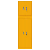 Storage Cabinet 2 pcs Mustard Yellow 60 x 40 x 210 cm Steel 3438762