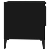 ZNTS Side Table Black 50x46x50 cm Engineered Wood 819550