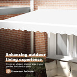 Awning Replacement Fabric White 3 x 2 m Polyester 42000569