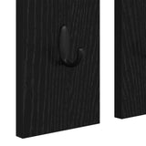 Wall-Mounted Coat Rack with Shelf Black oak 84 x 10 x 80 cm 874492
