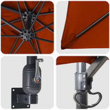 Garden Parasol Terracotta 248.5 x 247.5 x 160 cm 42003240