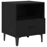 Bedside Cabinet with Drawer 2 pcs Black oak 40 x 35 x 47.5 cm 880602