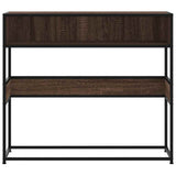 Console Table Brown Oak 90x35x80 cm Engineered Wood 849173