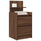 Bedside Cabinets with 2 Drawers 2 pcs Brown Oak 38x34x80 cm 861368