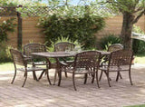 Garden Dining Set 7 pcs Bronze Aluminium 3334648