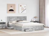 Bed Frame with Drawer with Headboard Manual Engineered Wood 3409976
