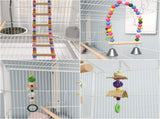 Bird Cage w/ Stand, Toys, Accessories, for Canaries, Finches, White T3398P349819