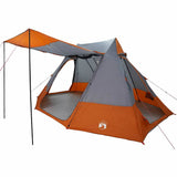 Camping Tent Grey and Orange 482 x 360 x 227 cm Taffeta 42001189