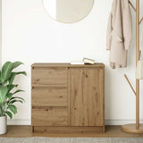 Sideboard with Drawer Artisan Oak 71x35x65 cm Engineered Wood 861579