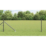 Ground Spike Fence Post 7 pcs Grey Powder-Coated Steel 42004252