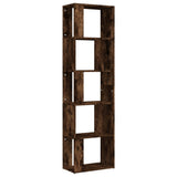 Book Cabinet Smoked Oak 45x24x160 cm Engineered Wood 826375