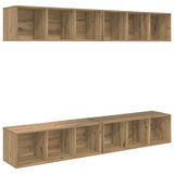 TV Cabinet Set Wall-mounted 4 pcs Artisan Oak 37 x 37 x 107 cm 3393536