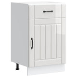 Kitchen Base Cabinet Lucca High Gloss White Engineered Wood 853719