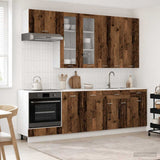 Kitchen Unit LYON 8 pcs Old Wood Engineered Wood 3438217