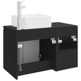 Bathroom Furniture Set 2 pcs Black Engineered Wood 3404045