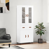 Highboard White 69.5x34x180 cm Engineered Wood 3198505